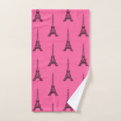 Tour Eiffel rose vif (Serviette à main)