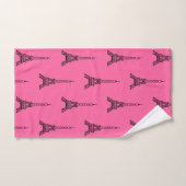 Tour Eiffel rose vif (Serviette à main)