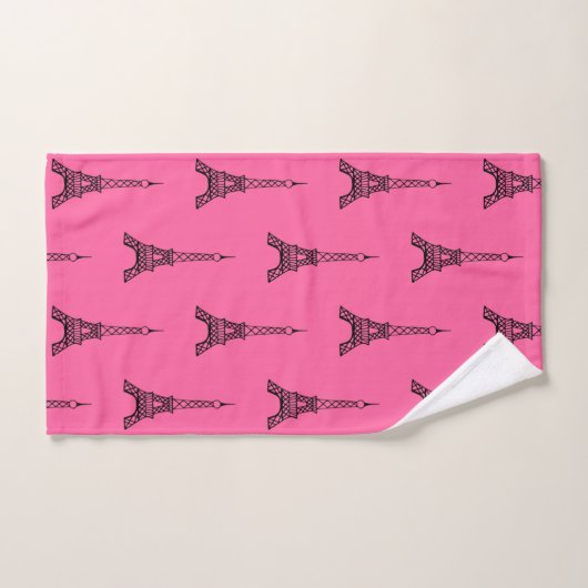 Tour Eiffel rose vif (Serviette à main)