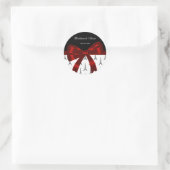 Tour Eiffel Rouge Bow Mariage Favoriser Stickers (Sac)