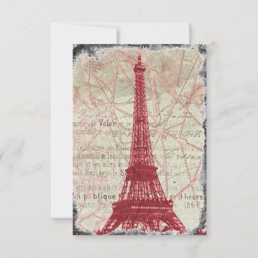 Tour Eiffel rouge parisienne en tatouage rsvp avec (Dos)