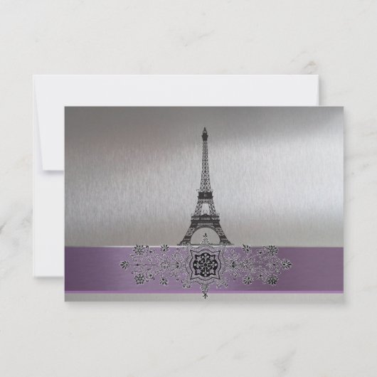 Tour Eiffel RSVP violet et argent (Dos)