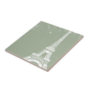 Tour Eiffel Sage Carreaux de céramique