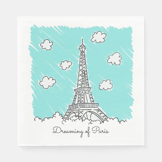 Tour Eiffel - serviettes en papier (Devant)