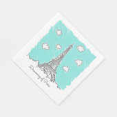 Tour Eiffel - serviettes en papier (Coin)
