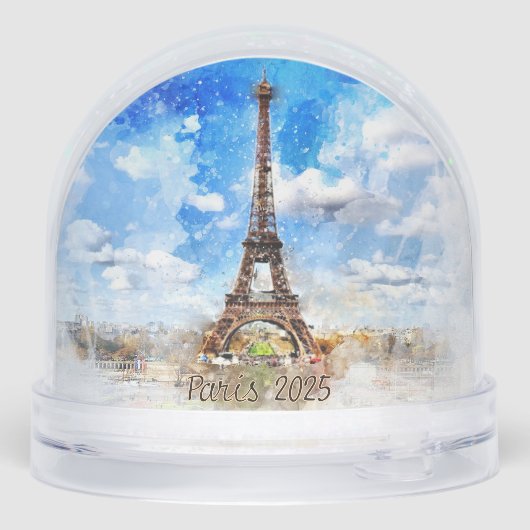 Tour Eiffel Souvenir Globe des Neiges (Arrière)
