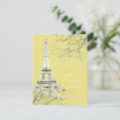 Tour Eiffel + spirales Faire-part de mariage (Debout devant)