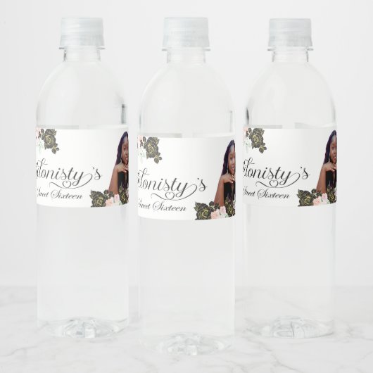 Tour Eiffel Sweet 16 étiquettes bouteille d'eau. (Bouteilles)