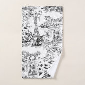 Tour Eiffel Tour Eiffel - Noir et blanc Ensemble d (Serviette à main)