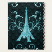 Tour Eiffel Turquoise Floral (Dos)