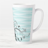 Tour Eiffel turquoise Flourdissant Latte Mug (Droite)