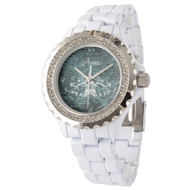 Tour Eiffel turquoise Montre (Incliné)