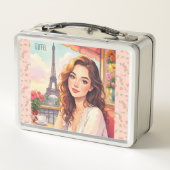 Tour Eiffel, Vacances romantiques Lunchbox métalli (Dos)