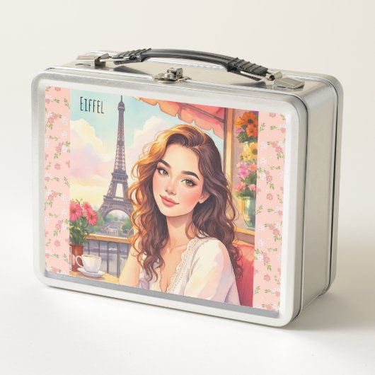 Tour Eiffel, Vacances romantiques Lunchbox métalli (Devant)