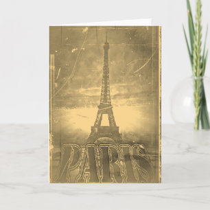 Tour Eiffel vintage Paris #3- Cartes de voeux