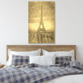 Tour Eiffel vintage Paris #3 - Toile Enveloppée (Insitu(Chambre))