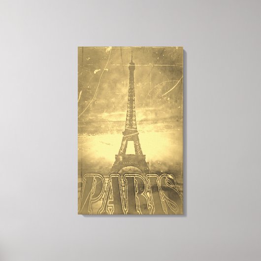 Tour Eiffel vintage Paris #3 - Toile Enveloppée (Recto)