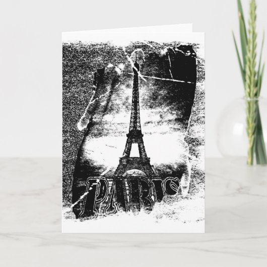 Tour Eiffel vintage Paris - Carte de voeux (Devant)