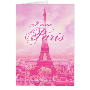 Tour Eiffel vintage rose