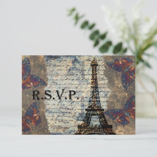 Tour Eiffel Vintage Rustique Rsvp (Debout devant)
