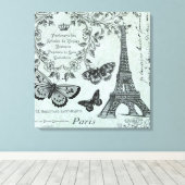 Tour Eiffel vintage toile tendue (Insitu (Plancher de Bois))