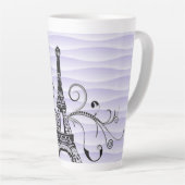 Tour Eiffel violet Flourdissant Latte Mug (Angle droit)