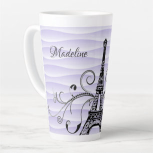 Tour Eiffel violet Flourdissant Latte Mug