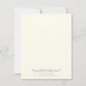 Tour Eiffel violet mariage Paris en ivoire RSVP (Dos)