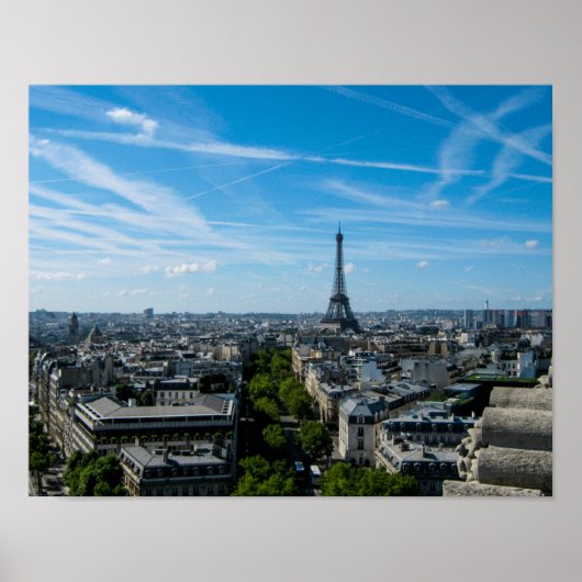 Tour Eiffel vue depuis l'Arc du Triomph - Poster (Devant)
