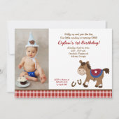 Tour 'Em Up Horse Photo Anniversaire Invitation 5x (Devant)