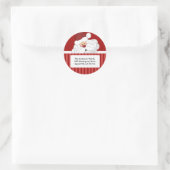 TOUR ÉTIQUETTE DE ADRESSE mignonne Santa Claus vac (Sac)