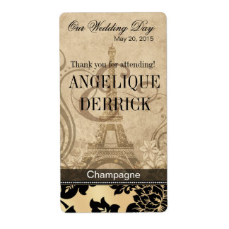 Tour Fleur de Paris Eiffel | Étiquette de vin de s