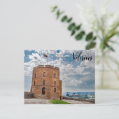 Tour Gediminas à Vilnius, Lituanie Carte postale (Debout devant)
