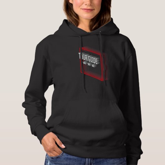 Tour Guide Job Title Appreciation Retro Hoodie (Voorkant)