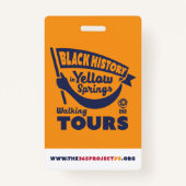 Tour Guide - naamlabels - Oranje badge (Achterkant)