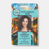Tour Guide Travel Agency Photo ID Badge (Front)
