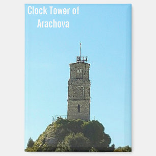 Tour horloge d'Arachova Grèce Magnet