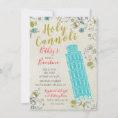 Tour Italienne de Pise Bébé Douche invitations (Devant)