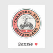Tour motorfiets Chasseral Pass swiss-alps Sticker (Vel)