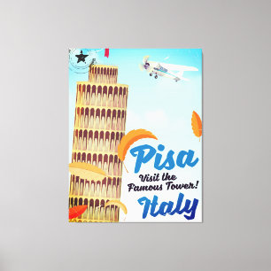 Tour penchée de Pise Impression de vacances vintag