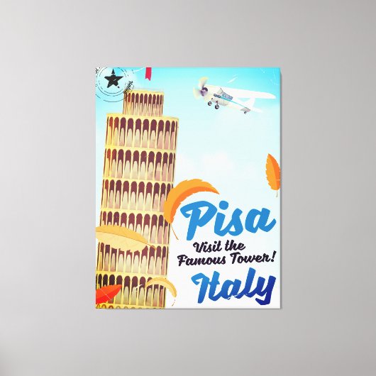 Tour penchée de Pise Impression de vacances vintag (Recto)