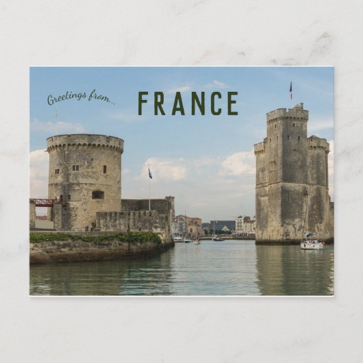 Tour Saint-Nicolas en Tour de la Chaîne Frankrijk Briefkaart (Voorkant)