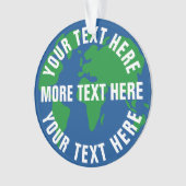 Tour sauver planète terre monde carte acrylique (devant)