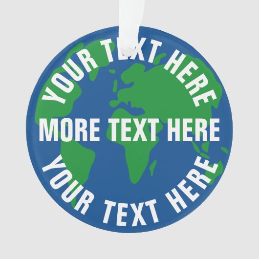 Tour sauver planète terre monde carte acrylique (devant)