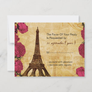 Tour vintage beffroi rose Paris mariage rsvp