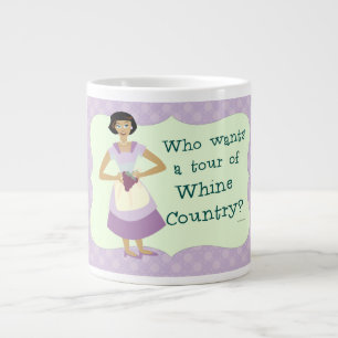 Tour Whine Country Funny Houseechtgenote Cartoon Extra Grote Beker