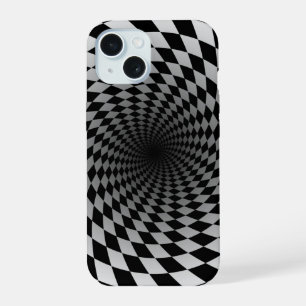 Tourbillon à carreaux noir et blanc