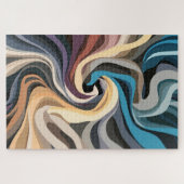 Tourbillon Atténué | Puzzle Spirale Abstrait Moder (Horizontal)