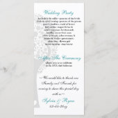 tourbillon bleu lovebirds Programme de mariage (Dos)