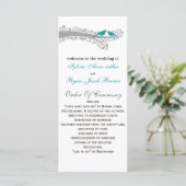 tourbillon bleu lovebirds Programme de mariage (Debout devant)